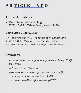 Extracorporeal cardiopulmonary resuscitation as a bridge to percutaneous coronary intervention in refractory asystolic cardiac arrest